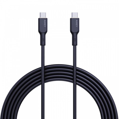 AUKEY CB-SCC241 kabel USB-C - USB-C 1m 240W PD 5A 20V silikonowy czarny