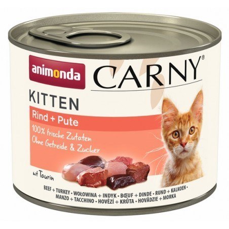 ANIMONDA Carny Kitten Wołowina Indyk - mokra karma dla kota - 200 g