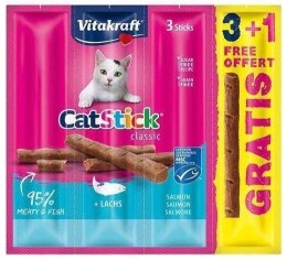 VITAKRAFT Cat Stick Mini classic łosoś - przysmak dla kota - 3+1 szt