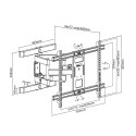 MACLEAN UCHWYT DO TV 37-80" CZARNY MAX VESA 600X400 60KG MC-881