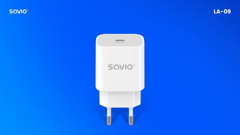 Savio Ładowarka sieciowa 20W LA-09 USB-C QC, PD 3.0