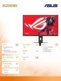 Asus Monitor 25 cali XG259CMS F-IPS FHD 144Hz HDMI USB DP USB-C PIVOT