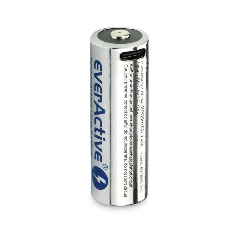 EverActive Akumulator 18500 3,7V Li-ion 2100 mAh USB-C