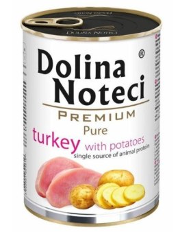 DOLINA NOTECI Premium Pure bogata w indyka z ziemniakami - mokra karma dla psa - 400g