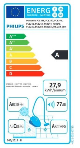 Philips Odkurzacz workowy PowerGo FC8240/09