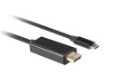 Lanberg Kabel USB-C (M)->Displayport 3M 4K 60HZ czarny