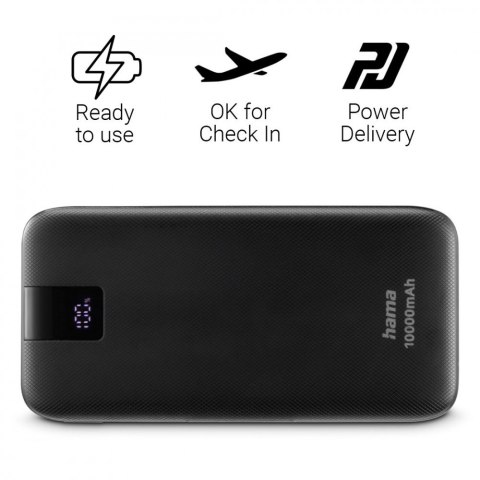 Hama Power pack PD 10000 mAh Antracyt
