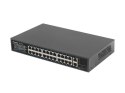 Lanberg Przełącznik 24X 100MB POE+ /2x COMBO 250W RSFE-24P-2C-250