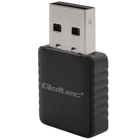 Qoltec Adapter bezprzewodowy Ultra szybki DUAL mini WiFi 2 x 2dBi Standard AC | 1300Mbps