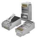 Qoltec Wtyk złącze modularne RJ45 | CAT5e | FTP | Pozłacane styki | 100 sztuk