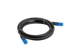 Lanberg Patchcord kat.6a S/FTP CCA 0.5m Czarny