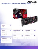 ASRock Karta graficzna Radeon RX 7900 XTX PHANTOM GAMING 24GB OC GDDR6 384bit