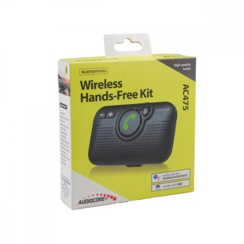 Audiocore Zestaw głośnomowiący BT 5.0 A2DP autostart AC475