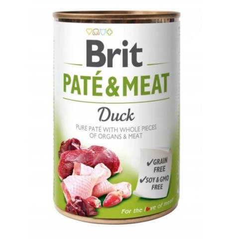 Karma BRIT PATÉ & MEAT z kaczką - mokra karma dla psa 400g