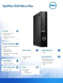 Dell Komputer Optiplex Plus MFF/Core i5-14500/16GB/512GB SSD/Integrated/WLAN + BT/Wireless Kb & Mouse/W11Pro/vPro