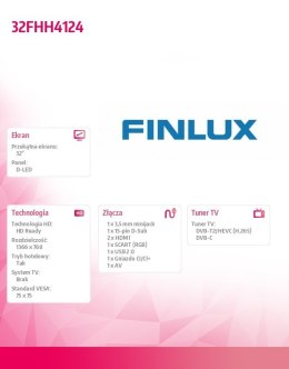 Finlux Telewizor LED 32 cale 32FHH4124