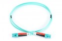 Digitus Patch cord światłowodowy FO LC/LC, dplx, MM 50/125, OM3, LSOH, 1m, turkusowy