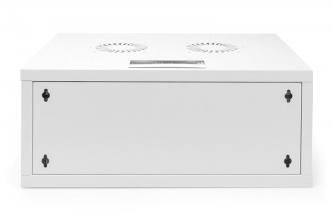 Digitus Szafa sieciowa wisząca 19" 4U, SOHO 241 x 540 x 400 mm, nośność 60kg, drzwi szyba, niezłożona, Szara