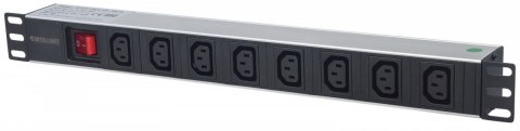 Intellinet Listwa zasilająca rack 19 1U 110V-250V/10A 8 gniazd C13 kabel 2m