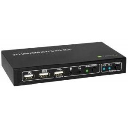 Techly 2-portowy przełącznik KVM HDMI/USB 2x1 z audio