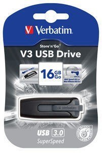 Verbatim Pendrive V3 USB 3.0 Drive 16GB Czarny