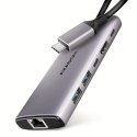 AXAGON Hub HMC-6G2L 2xUSB-A HDMI4K 1x USB-C PD100W USB-C LAN