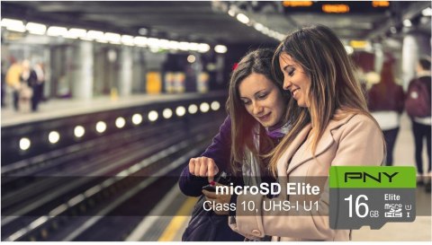 PNY Karta pamięci microSDHC Elite 16GB P-SDU16GU185GW-GE