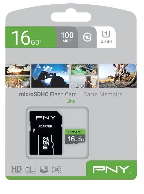 PNY Karta pamięci microSDHC Elite 16GB P-SDU16GU185GW-GE