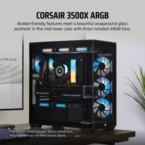 Corsair Obudowa 3500X TG Mid-Tower czarna