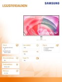 Samsung Monitor 32 cali ViewFinity S70D VA 3840x2160 UHD 16:9 1xHDMI 1xDP 5ms PinP/PbyP 60Hz płaski biały 2Yd2d