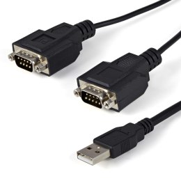 StarTech.com ICUSB2322F kabel równoległy Czarny 2,1 m USB 2.0 A 2 x DB-9