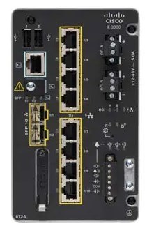 Cisco Catalyst IE-3300-8T2S-E łącza sieciowe Zarządzany L2 Gigabit Ethernet (10/100/1000) Czarny