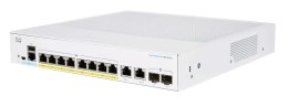 Cisco CBS250-8PP-E-2G-EU łącza sieciowe Zarządzany L2/L3 Gigabit Ethernet (10/100/1000) Srebrny