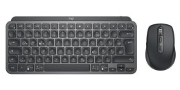 Logitech 920-011054 klawiatura Dołączona myszka Biuro RF Wireless + Bluetooth QWERTZ Niemiecki Grafitowy