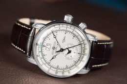 Zeppelin 7640-1 zegarek Wrist watch Męski Kwarc Srebrny