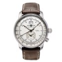 Zeppelin 7640-1 zegarek Wrist watch Męski Kwarc Srebrny