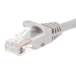 Patchcord RJ45, Netrack osłonka zalewana, kat. 5e UTP, 25m szary