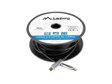 Lanberg Kabel HDMI M/M v2. 10M czarny optyczny AOC