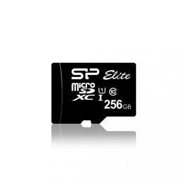 Silicon Power Karta pamięci microSDXC 256GB CL10/UHS-1 100/80 MB/s Elite + adapter