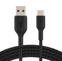 Belkin Kabel Braided USB-C USB-A 3m czarny