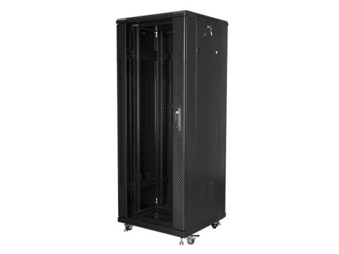 Lanberg Szafa stojąca Rack 19 32U 600x600mm czarna