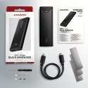 AXAGON EEM2-UB2 Obudowa zewnętrzna aluminiowa, USB-C 3.2 Gen 2 - M.2 NVMe SSD, długość 42 do 80 mm Czarna