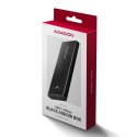 AXAGON EEM2-UB2 Obudowa zewnętrzna aluminiowa, USB-C 3.2 Gen 2 - M.2 NVMe SSD, długość 42 do 80 mm Czarna