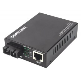 Media Konwerter/zasilacz PoE+ Intellinet Gigabit 1000Base-T RJ45 na 1000Base-LX SM SC, 20km