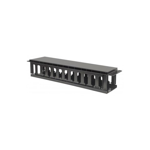 Organizer kabli Techly Rack 19" 2U, czarny