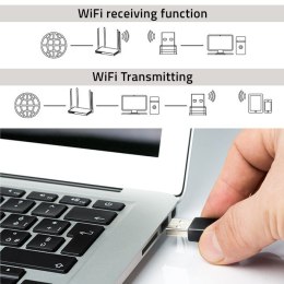 Qoltec Bezprzewodowy ultra szybki mini adapter NANO WiFi | Standard N | USB 2.0 | 300Mbps