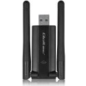 Qoltec Szybki bezprzewodowy adapter USB DUAL Wi-Fi 2 x 2dBi | Standard AC | USB 3.0 | 1200Mbps