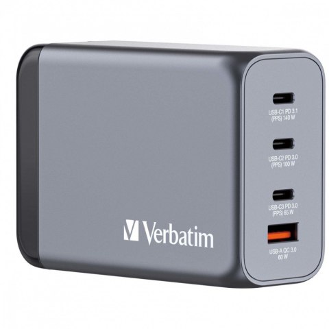 Verbatim Ładowarka GNC-240 32205 GaN 240W, PD 3.1, QC 3.0 3x USB-C, 1x USB-A, UE / UK