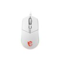 MSI CLUTCH GM11 WHITE myszka Oburęczny USB Typu-A Optyczny 5000 DPI