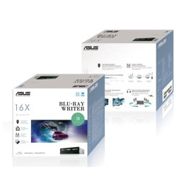 ASUS BW-16D1HT Bulk Silent dysk optyczny Wewnętrzny Blu-Ray RW Czarny